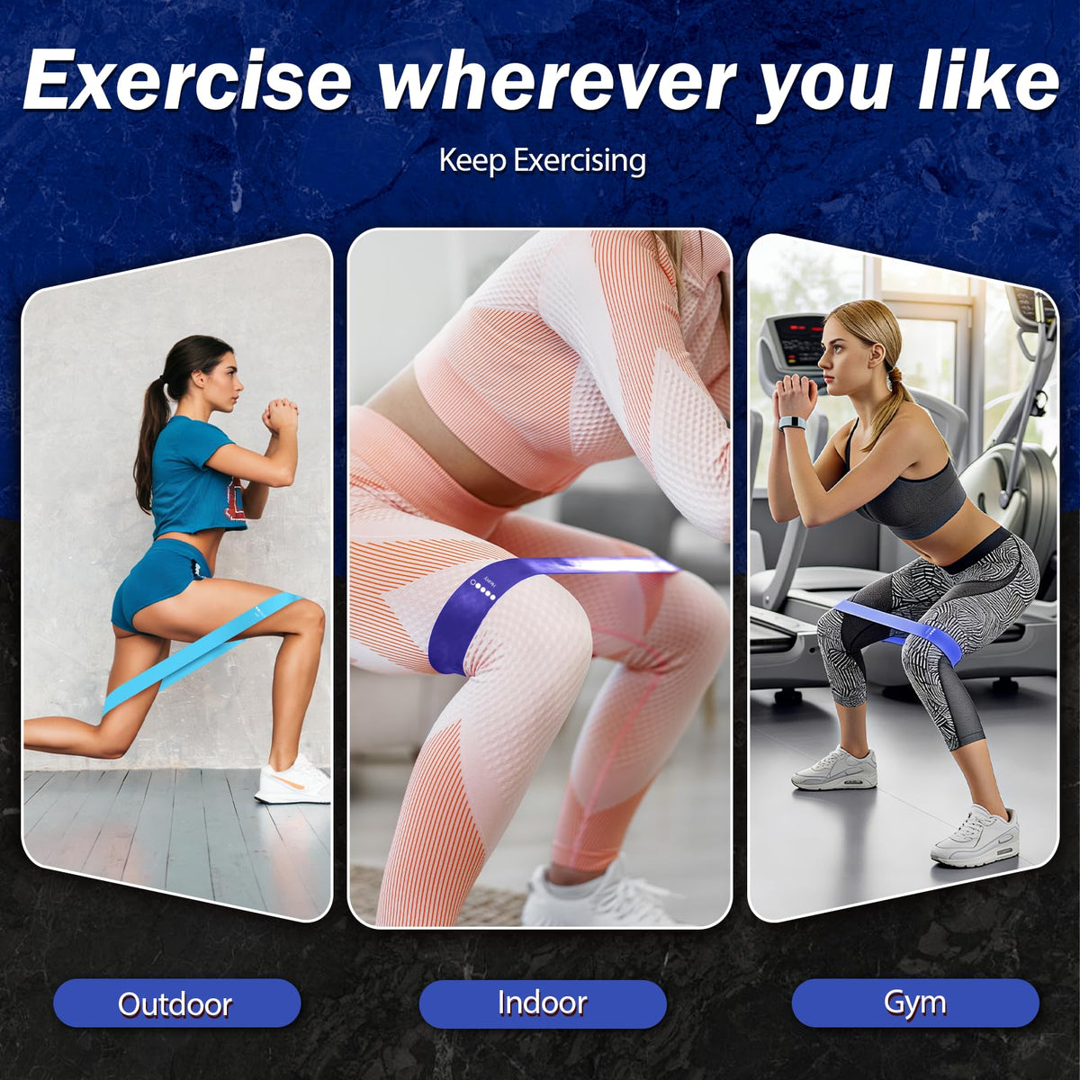 Resistance Bands for Working Out, 5 Levels Exercise Bands Set