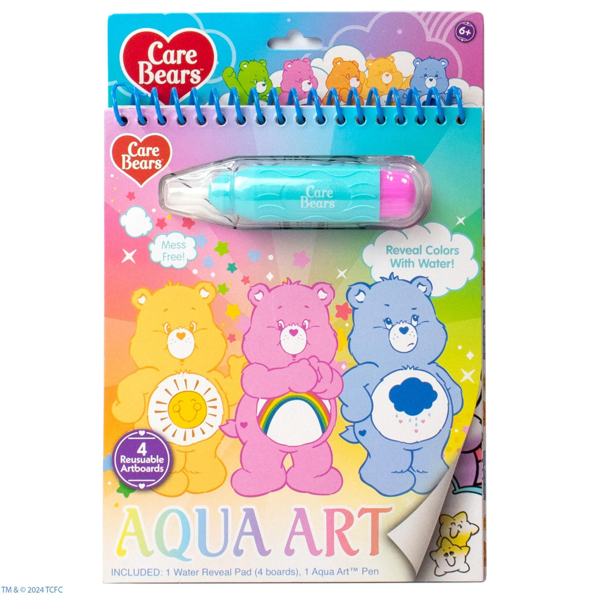 Horizon Group USA Bluey Aqua Art - Reusable Water Reveal Activity Pages With Water Pen for No-Mess Drawing and Coloring