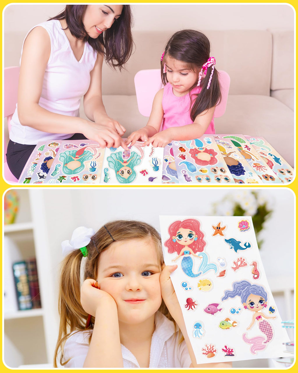 24 Pcs Make Your Own Axolotl Sticker, Party Favors Face Stickers for Kids