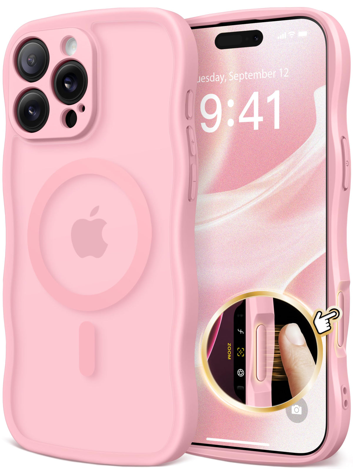 CAPRARO Cute for iPhone 13 Pro Case, Compatible with MagSafe
