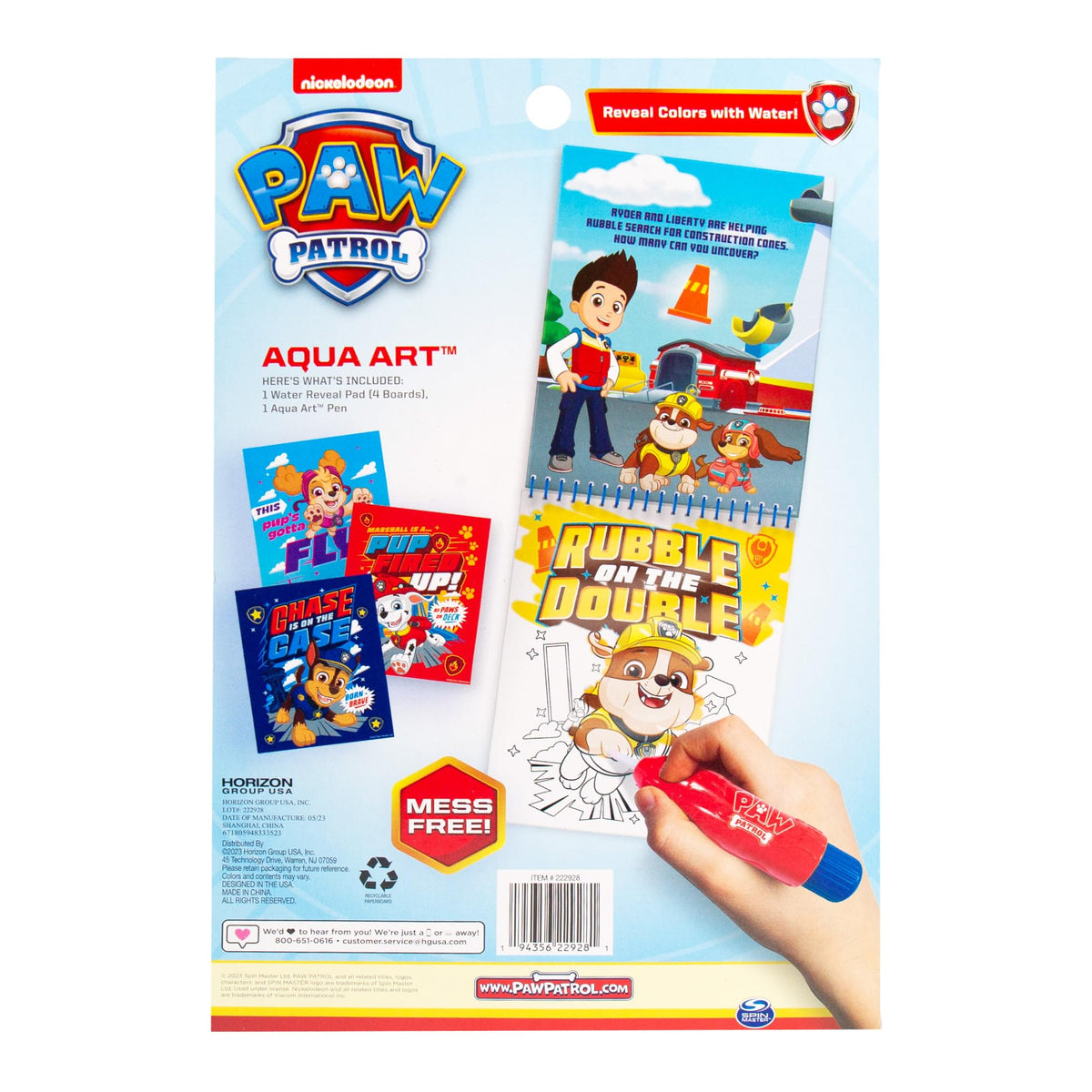 Horizon Group USA Bluey Aqua Art - Reusable Water Reveal Activity Pages With Water Pen for No-Mess Drawing and Coloring
