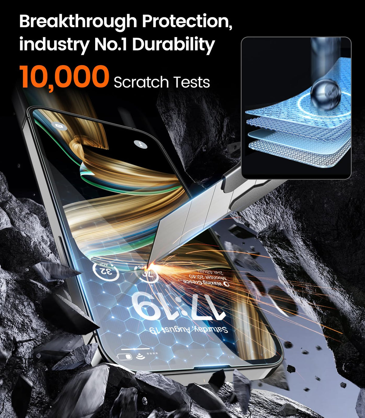 EZ-GLAZ-4 Pack for iPhone 17 Pro Max Screen Protector (6.9") HD Clear