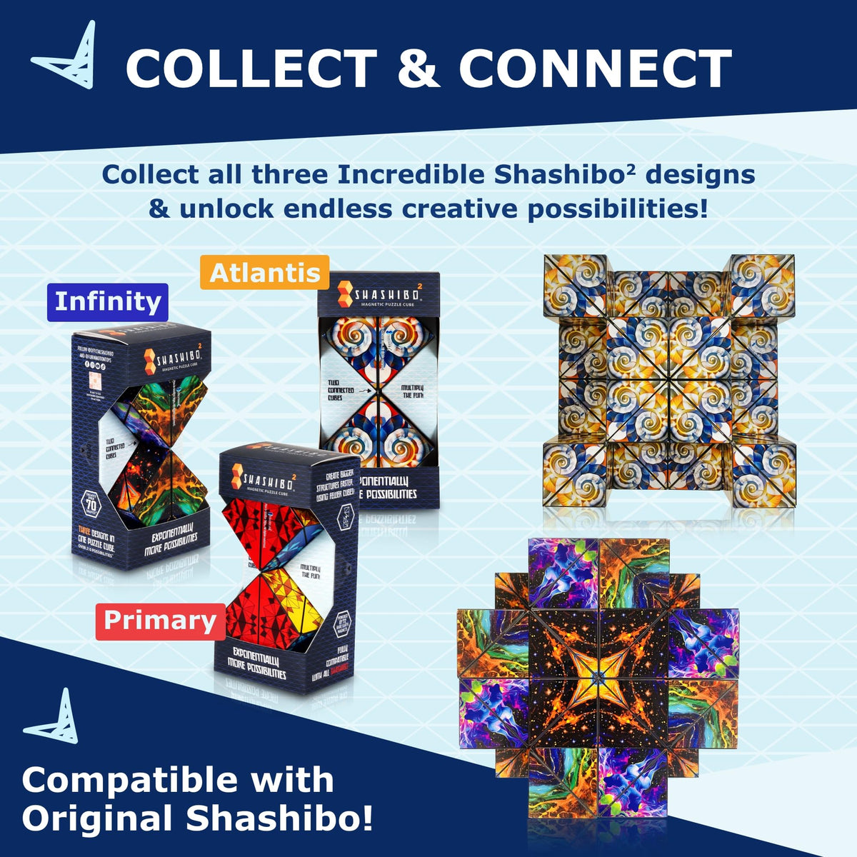 Shashibo OCTA Magnetic Puzzle Toy, Stress Relief Fidget Toy