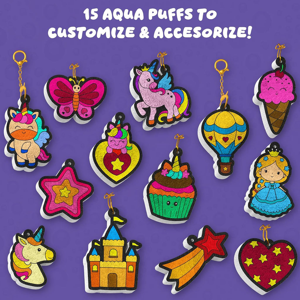Skillmatics Aqua Puffs Unicorns, Art & Craft Gift for Kids, Paint by Number