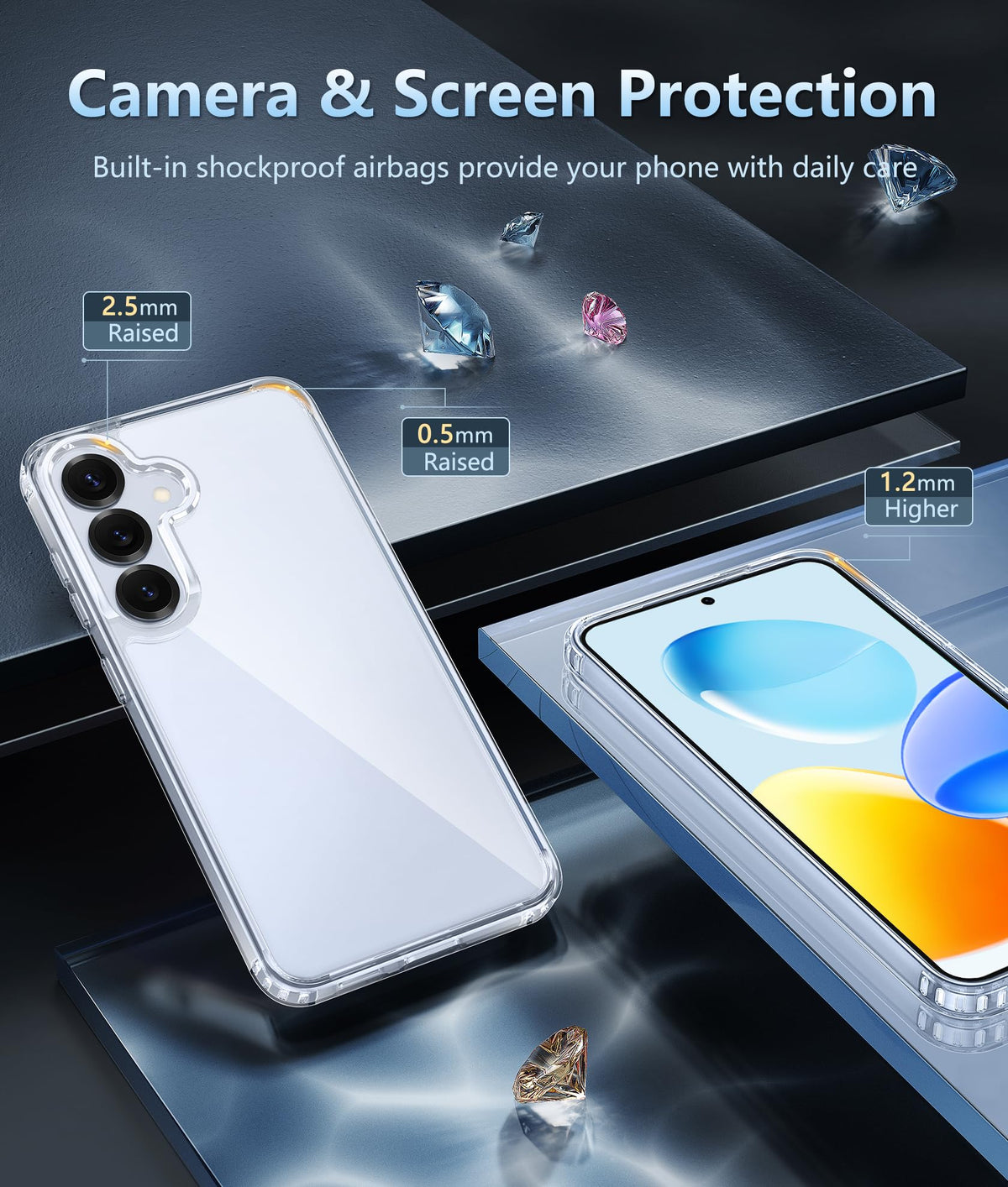 FNTCASE for Moto G-Power-5G-2026/2025 Clear Case with Screen Protector