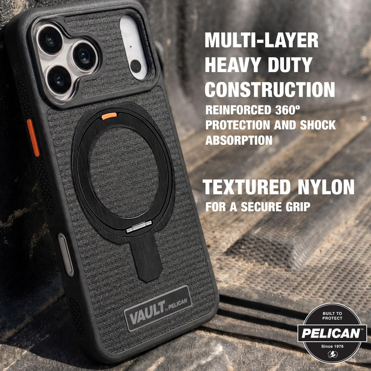 Pelican iPhone 17 Pro Case - MagSafe Phone Case -Ranger Frosted Clear/Black