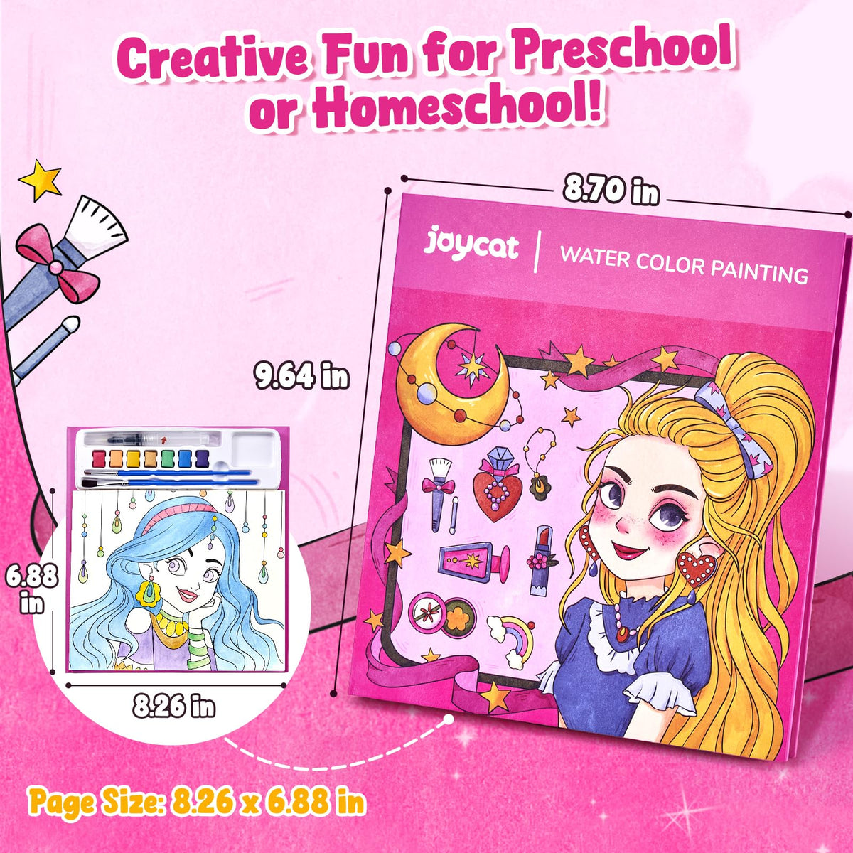 JoyCat Paint with Water Coloring Books for Toddlers (Magical Pony)