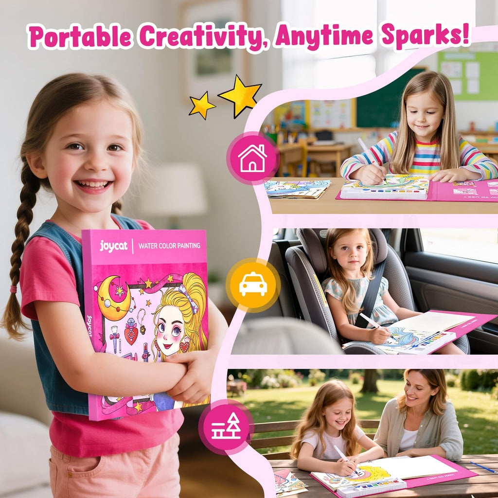 JoyCat Paint with Water Coloring Books for Toddlers (Magical Pony)