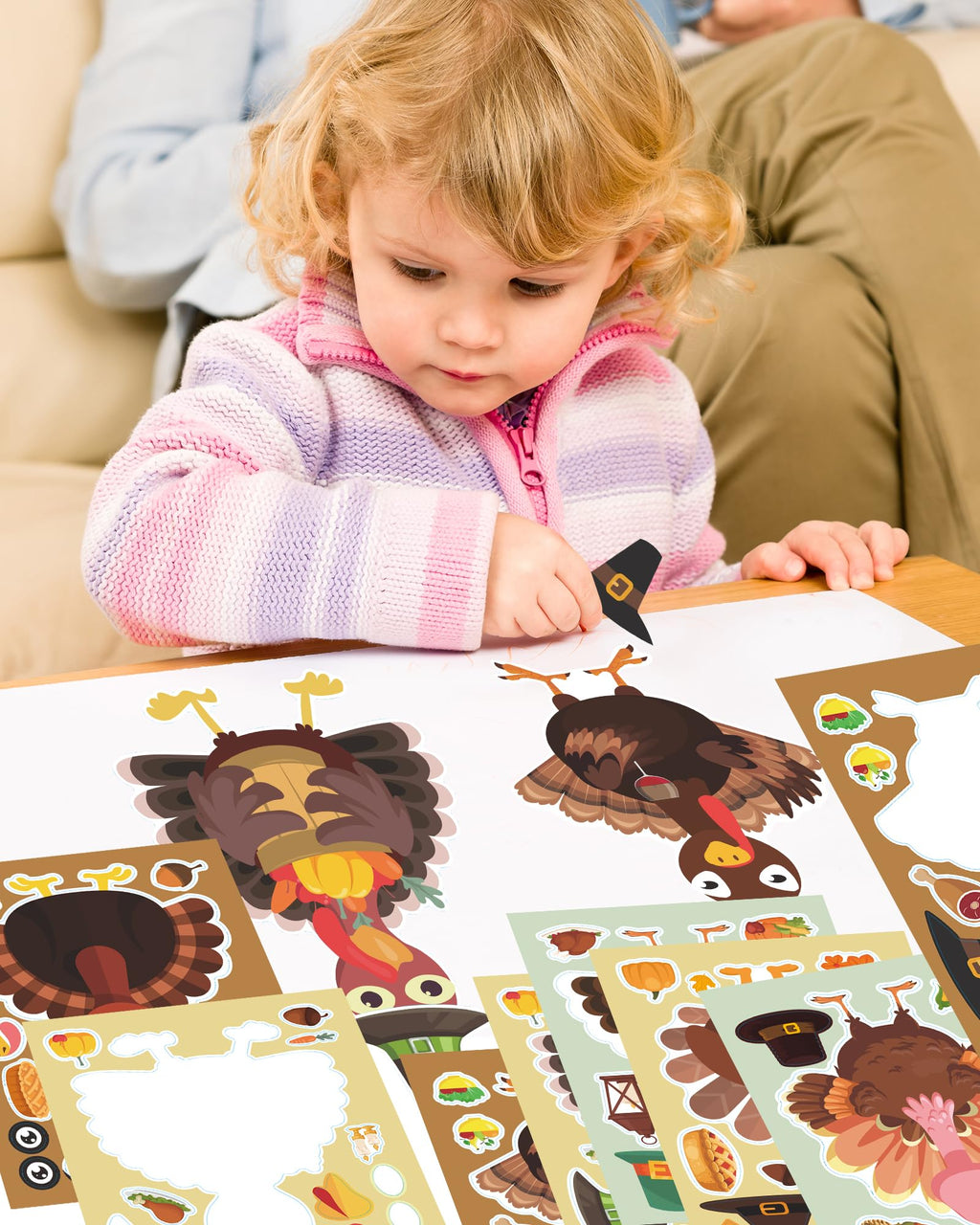 24 Pcs Make Your Own Axolotl Sticker, Party Favors Face Stickers for Kids