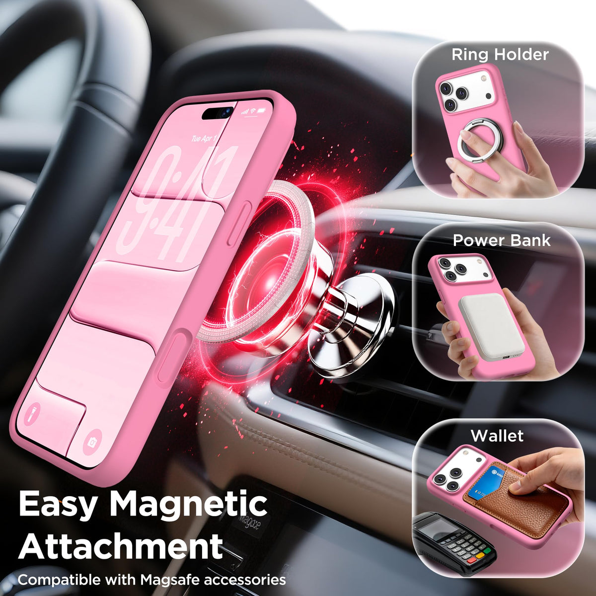 Magnetic for iPhone 18 Pro Max /17 Pro Max Case, Lilac Purple