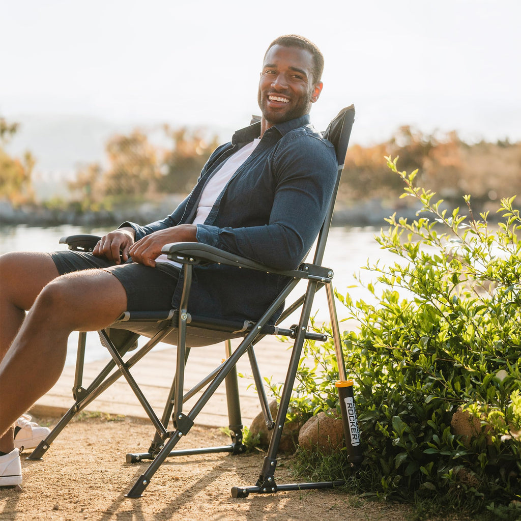 GCI Outdoor Comfort Pro Rocker Camping Chair - Indigo Blue