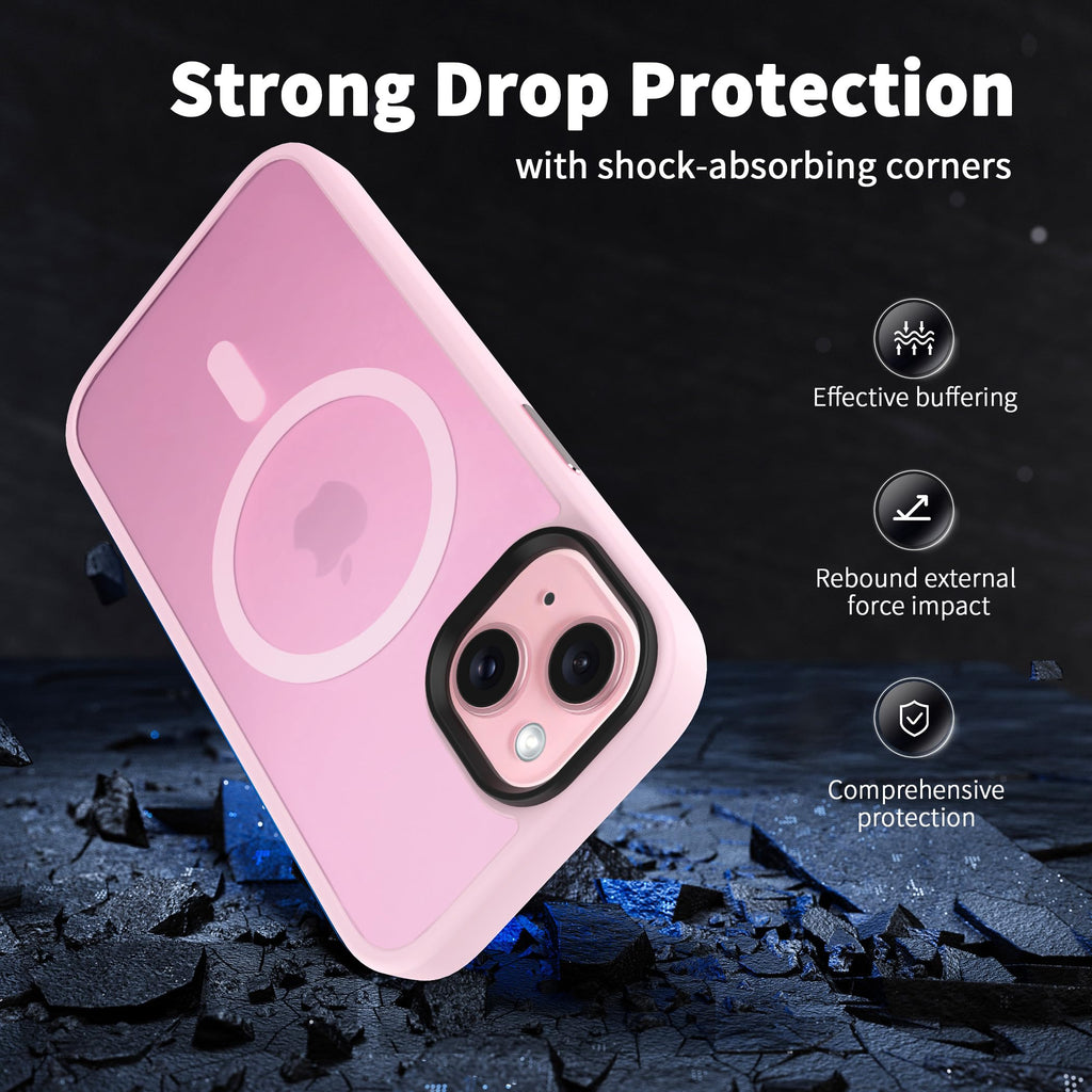CACOE Magnetic Case for iPhone 13 & iPhone 14 6.1 inch, Matte Black