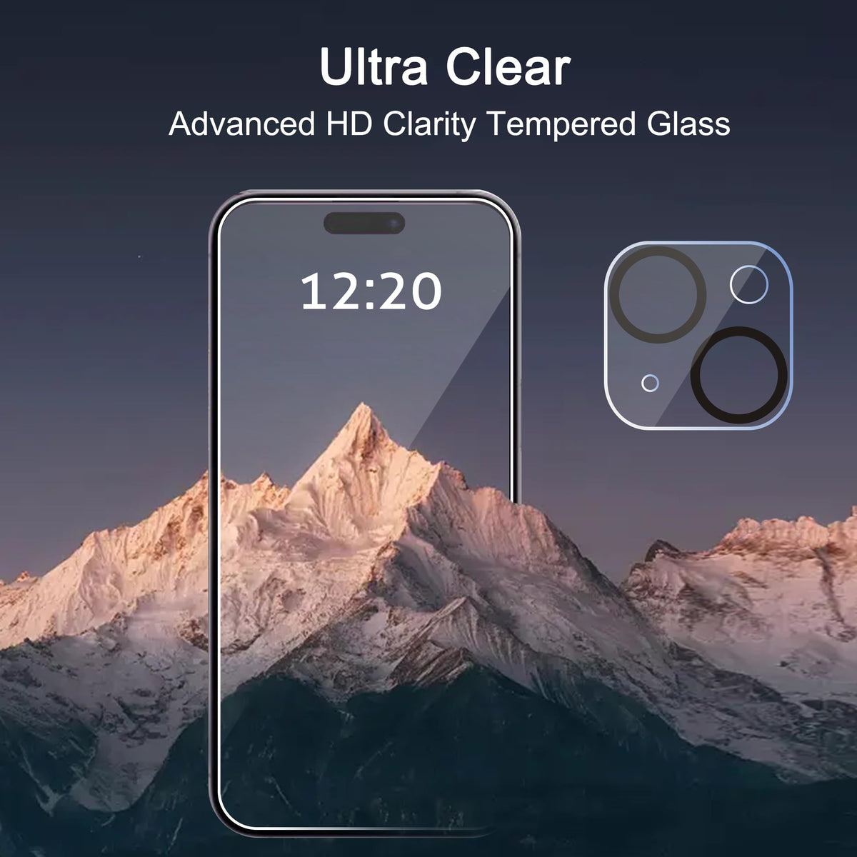 Ailun Screen Protector + Camera Lens Protector for iPhone 16, 3+3 Pack