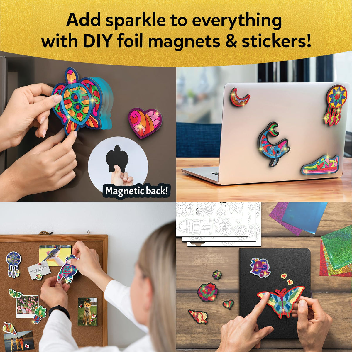 Skillmatics Foil Fun Girl Power, Foil Art & Craft Activity, Gift for Tweens