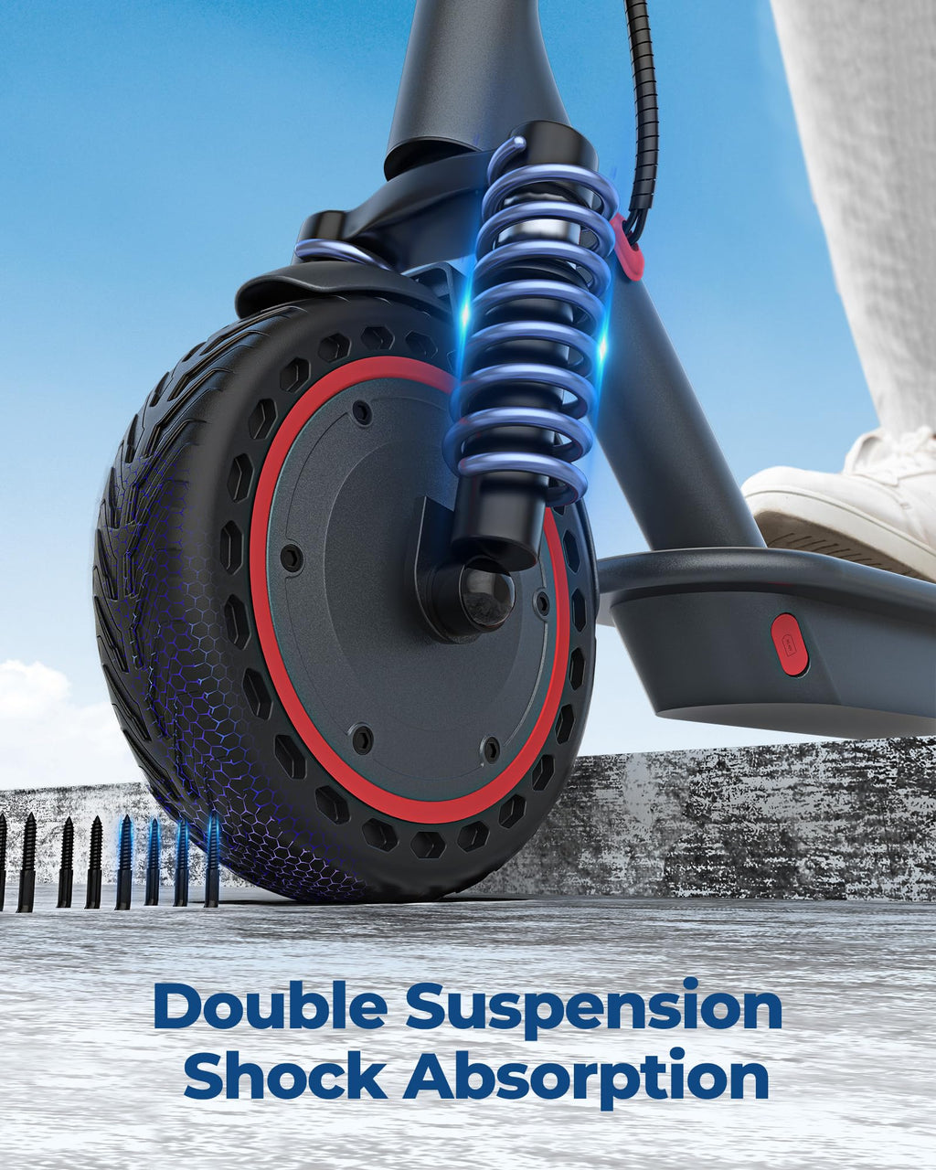 VOLPAM Electric Scooter, 350W/500W Motor, 21/28/40 Miles Long Range