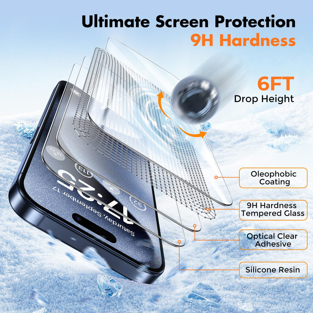 UNBREAKcable 3-Pack Screen Protector for iPhone SE 2022/SE 2020, iPhone 8/7