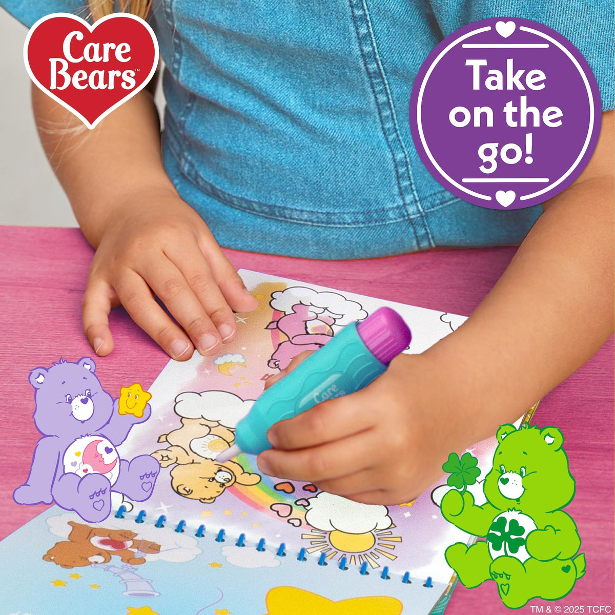 Horizon Group USA Bluey Aqua Art - Reusable Water Reveal Activity Pages With Water Pen for No-Mess Drawing and Coloring