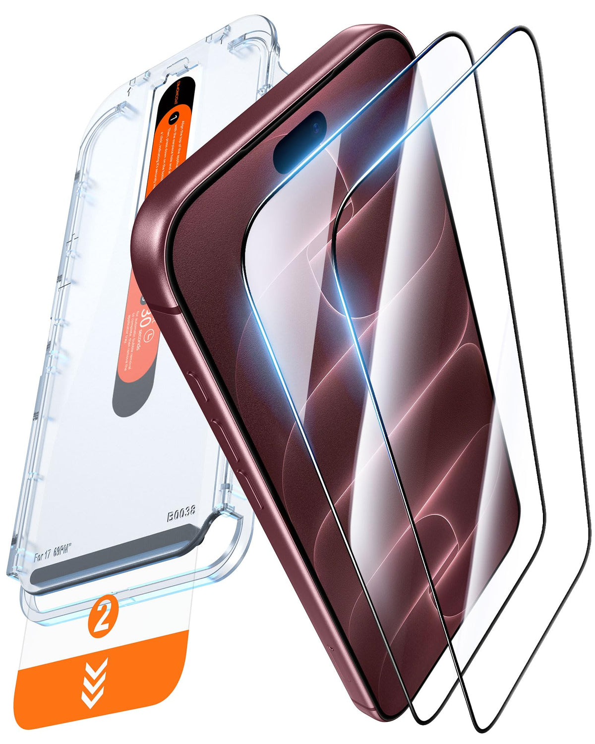 DIMONCOAT Top 9H++ Glass 2 Pack for iPhone 17 Pro Screen Protector 6.3''
