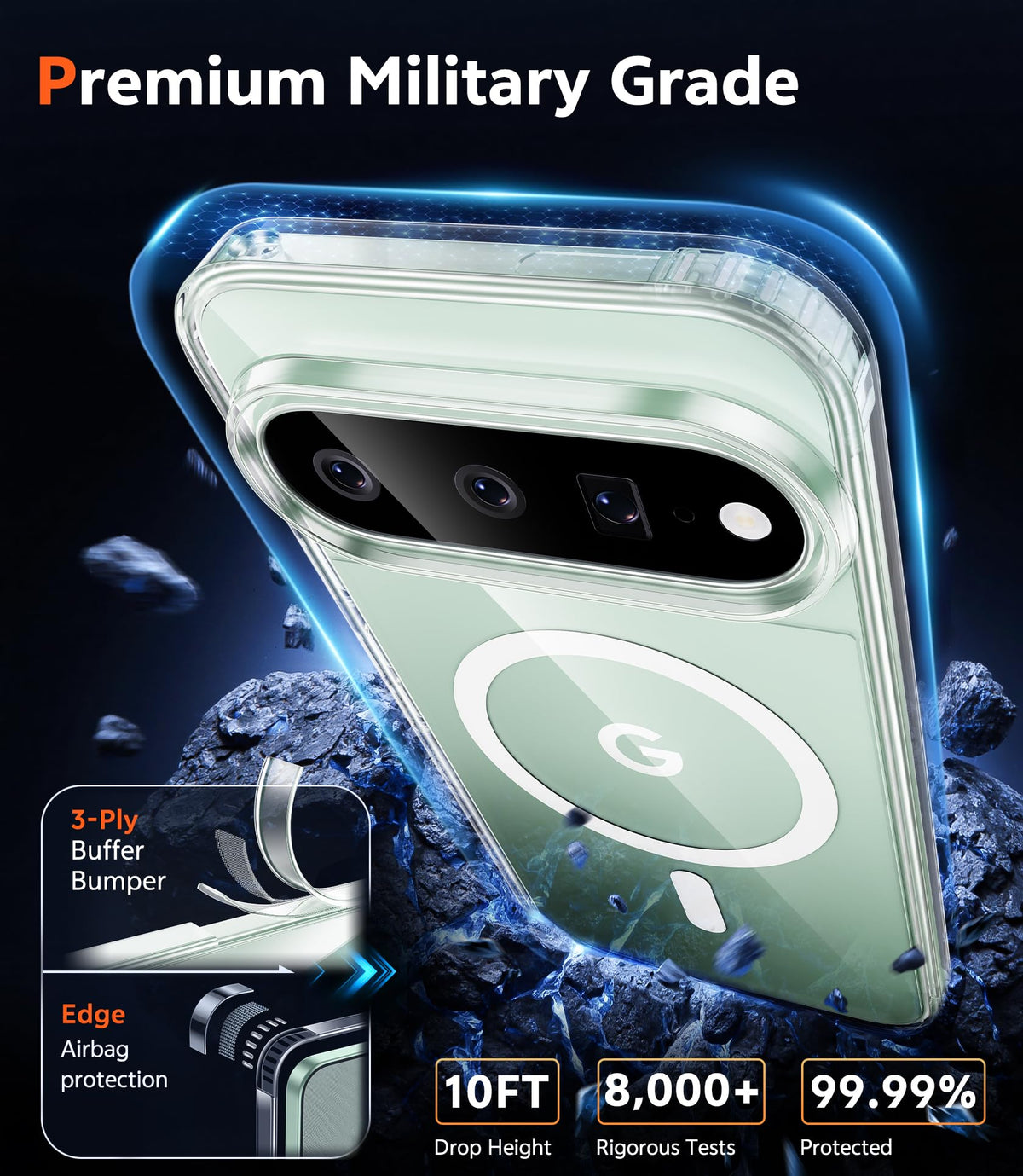FNTCASE for iPhone 18 Pro Max/17 Pro Max Case Fit for Magsafe