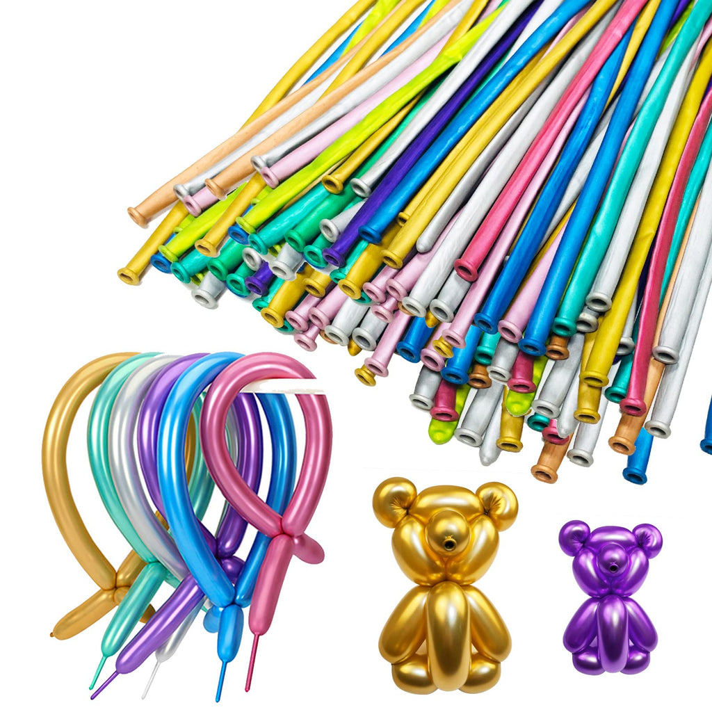 ASIYUHY 260 Balloons Clear Long Balloons 100 Pack Twisting Animal Balloon