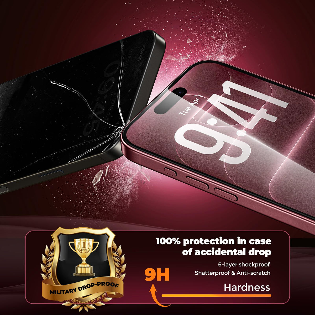 UNBREAKcable Privacy Screen Protector for iPhone 16 Pro Max, Full Coverage