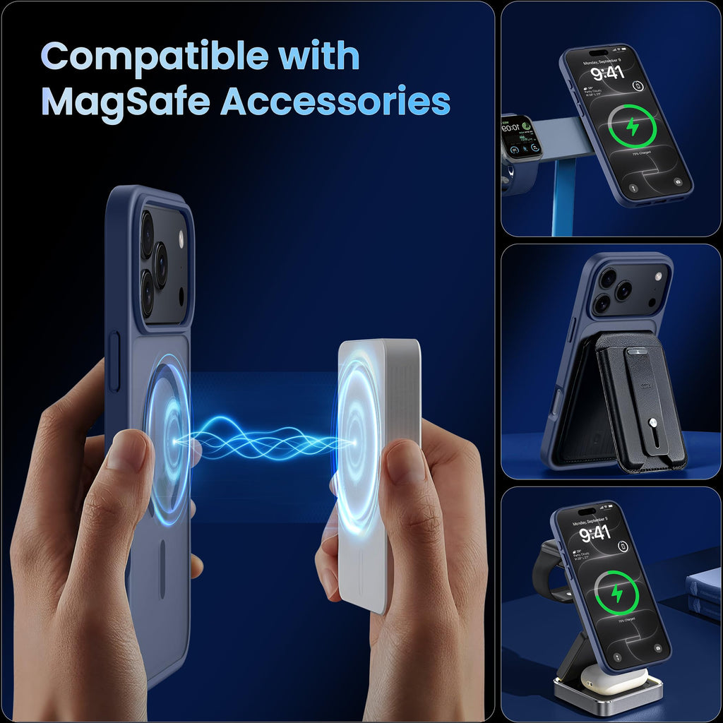 CACOE Magnetic Case for iPhone 13 & iPhone 14 6.1 inch, Matte Black