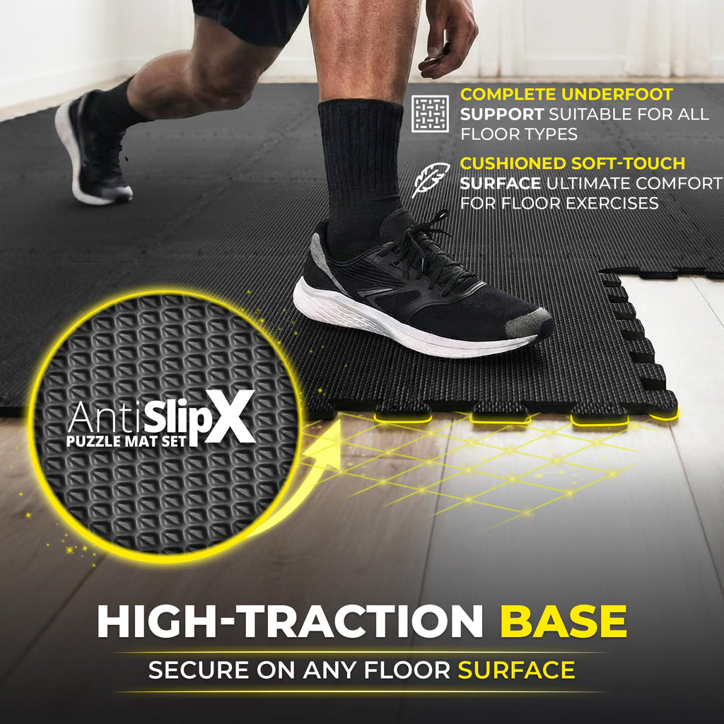 bemaxx Gym Mats Set - EVA Interlocking Foam Floor Tiles Workout Mat Puzzle