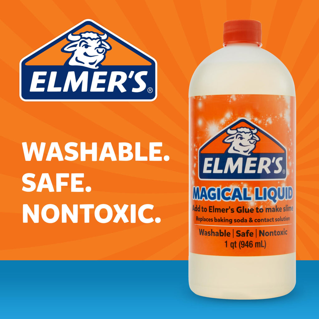 Elmer's Magical Liquid, Slime Activator Solution, Updated Formula for Double Slime Output, Safe, Washable, 8.75 fl oz - Kids Activity, Arts & Crafts, #1 Teacher Brand