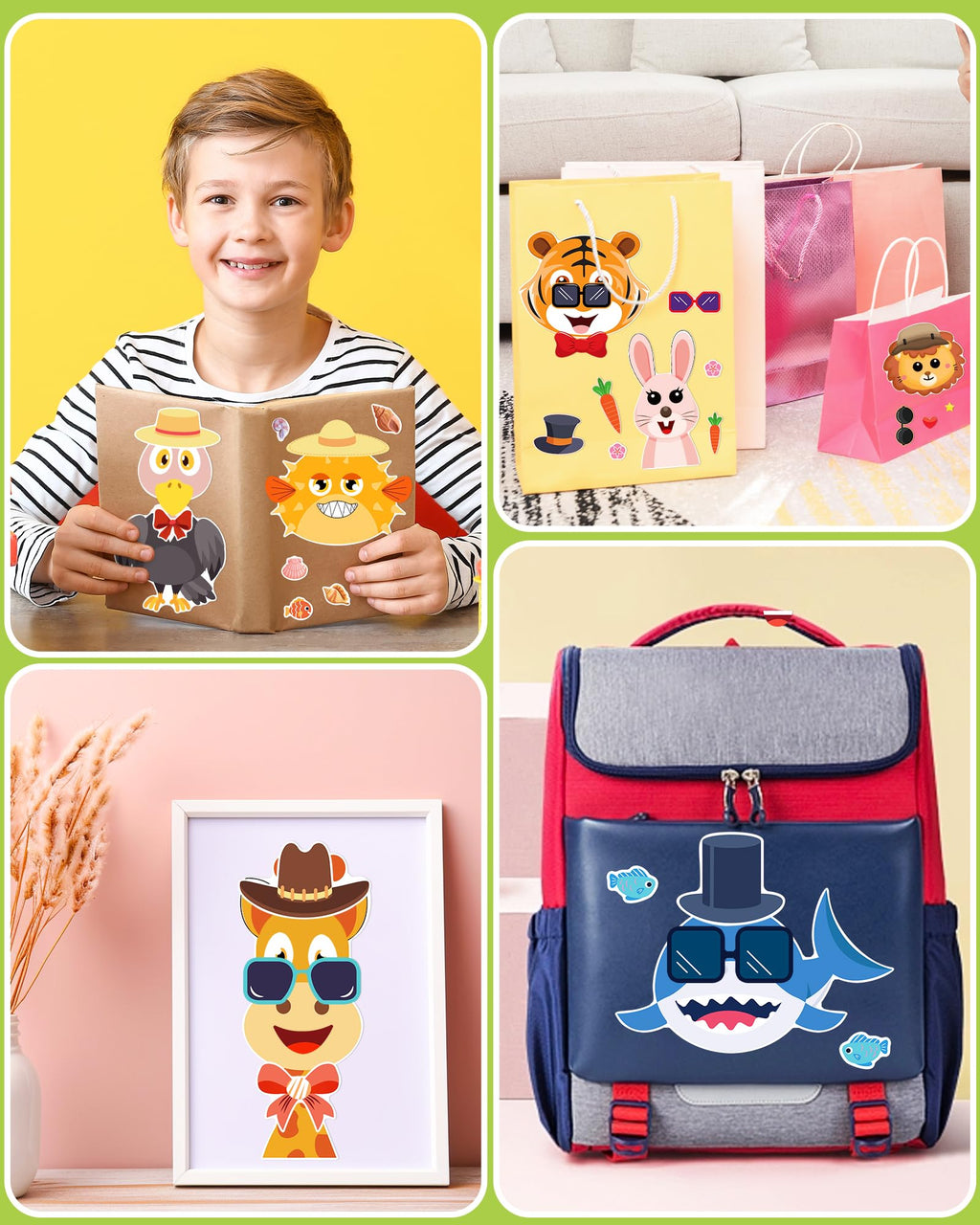 24 Pcs Make Your Own Axolotl Sticker, Party Favors Face Stickers for Kids
