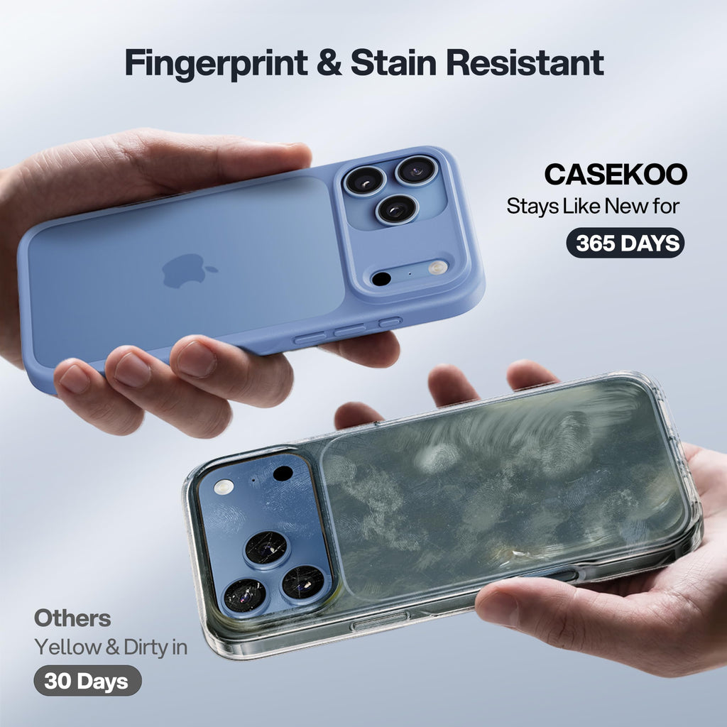 CASEKOO for iPhone 16 Smooth Crystal Clear Case, Patented Anti-Yellow