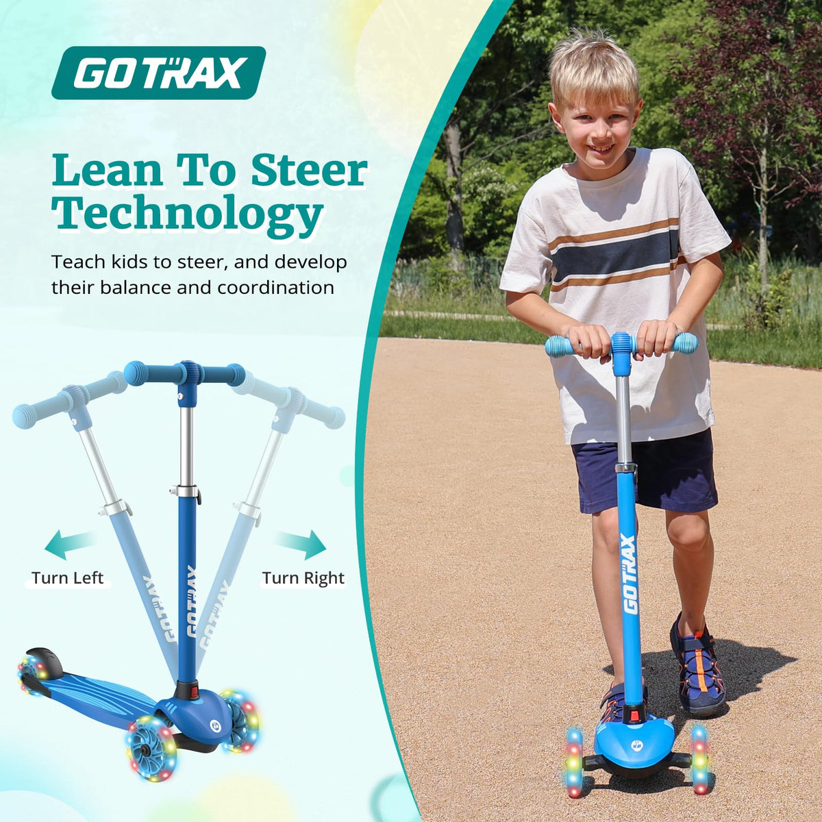 Gotrax KS1 Kids Kick Scooter, 3 Wheels for Boys & Girls 2-8, Gifts