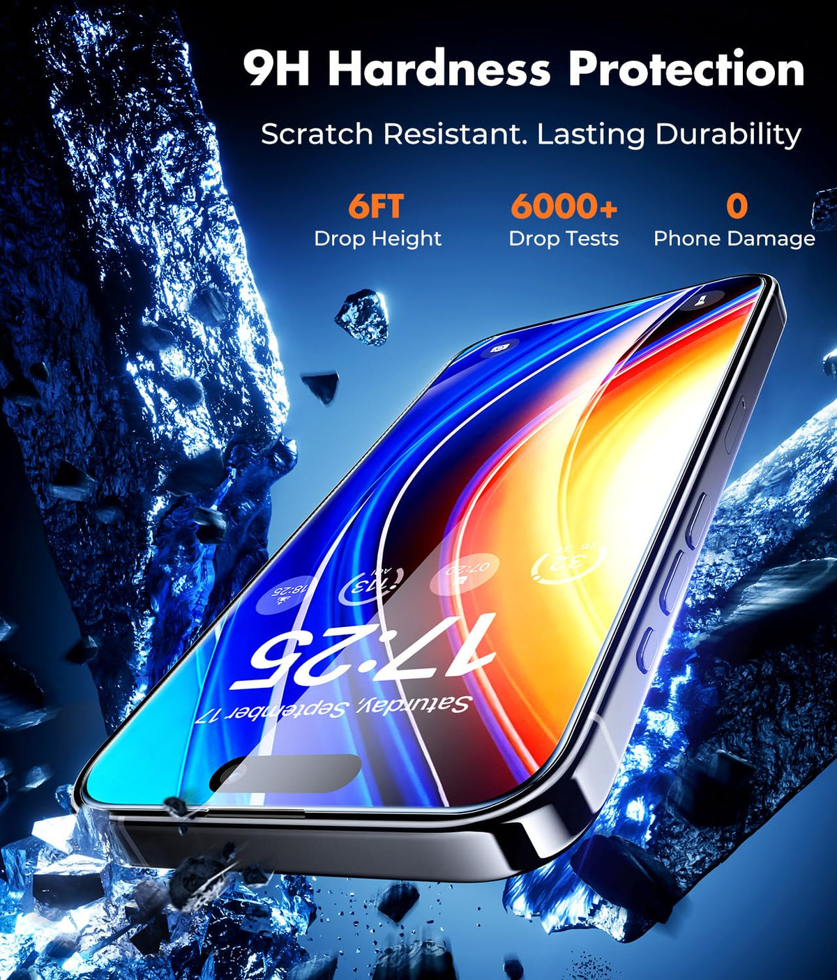 UNBREAKcable 2-Pack Screen Protector for iPhone 17 Pro Tempered Glass