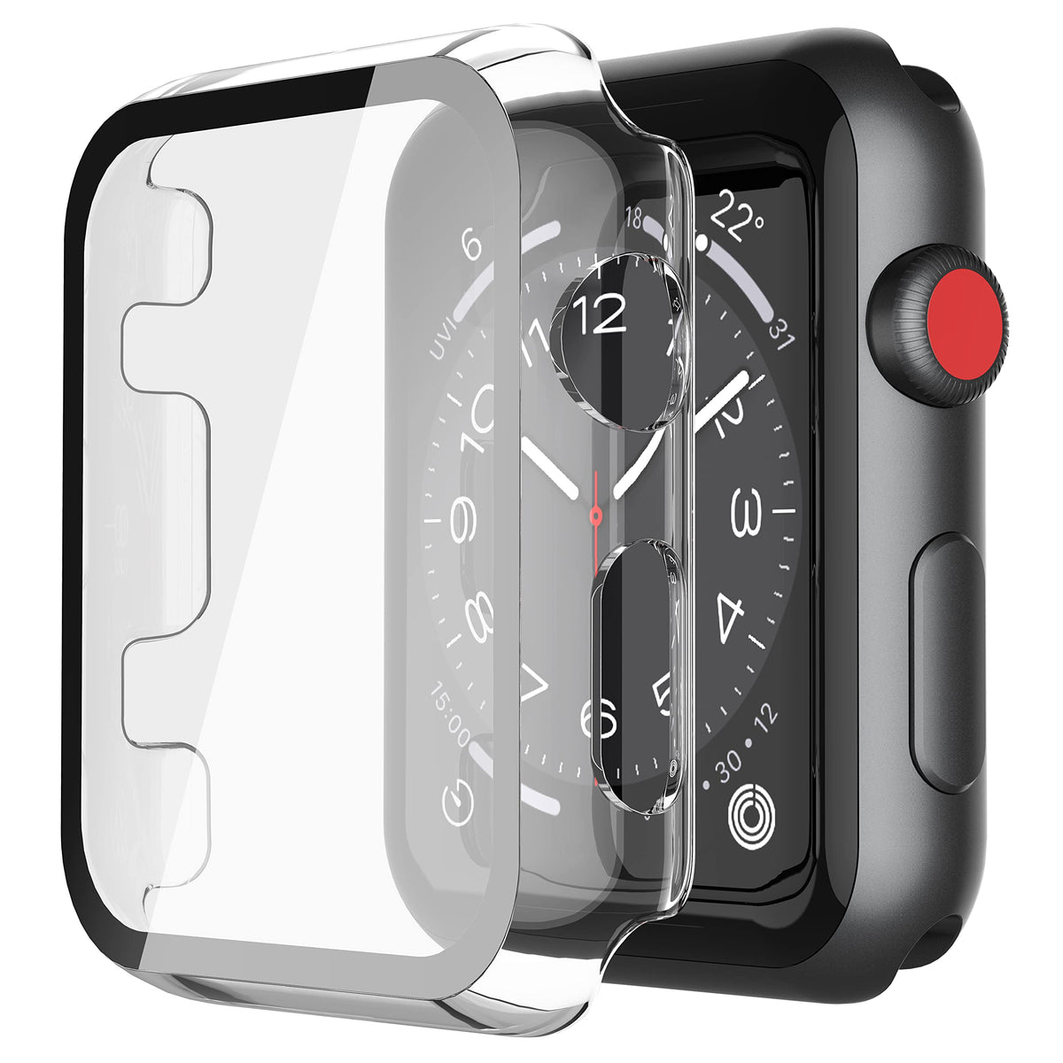 Misxi Case with Screen Protector for 38mm Apple Watch Series 3/2