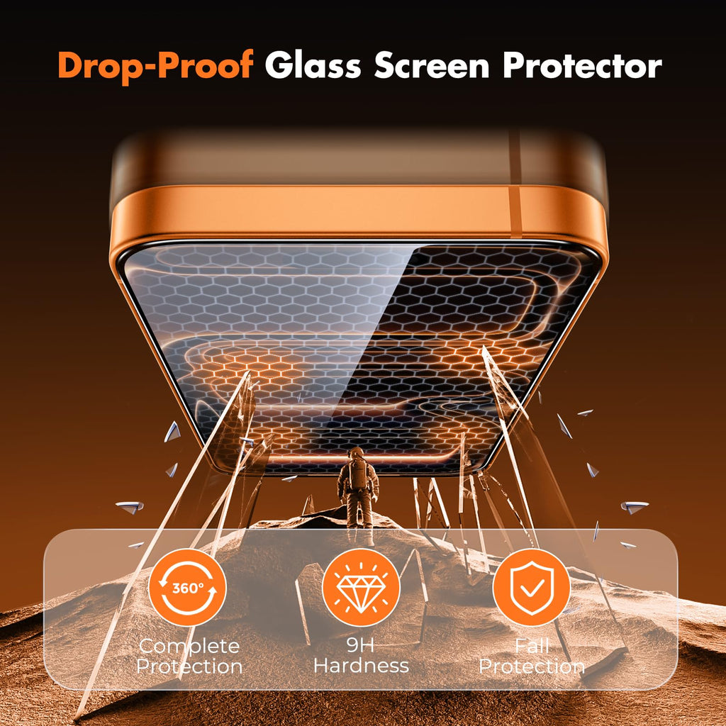 UNBREAKcable 3-Pack Screen Protector for iPhone 16 Pro Max, Full Coverage