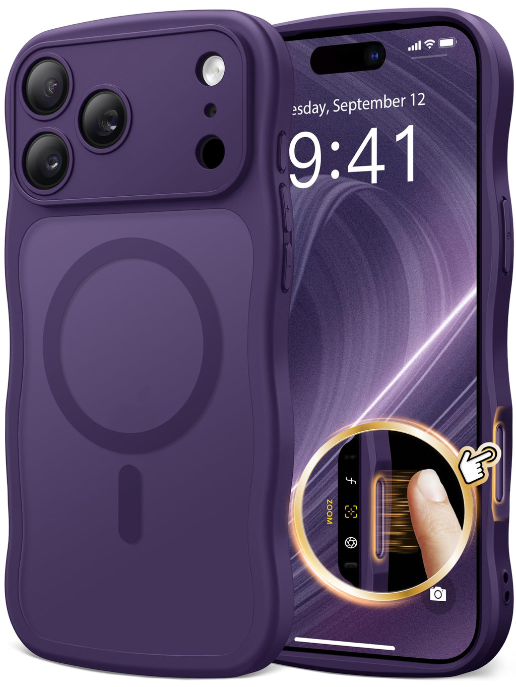 CAPRARO Cute for iPhone 13 Pro Case, Compatible with MagSafe