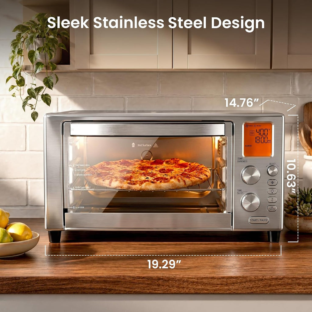 Kismile 12-in-1 Air Fryer Toaster Oven Combo, 23QT Convection Oven