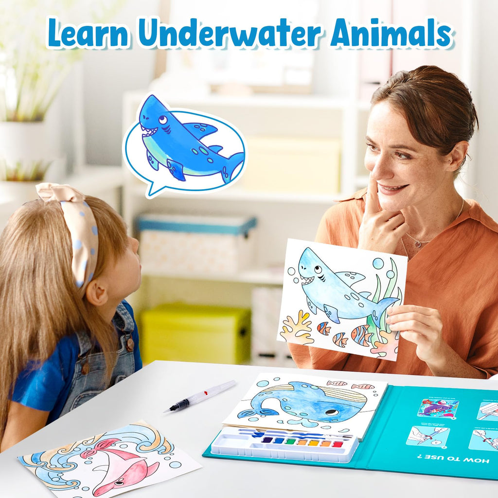 JoyCat Paint with Water Coloring Books for Toddlers (Magical Pony)