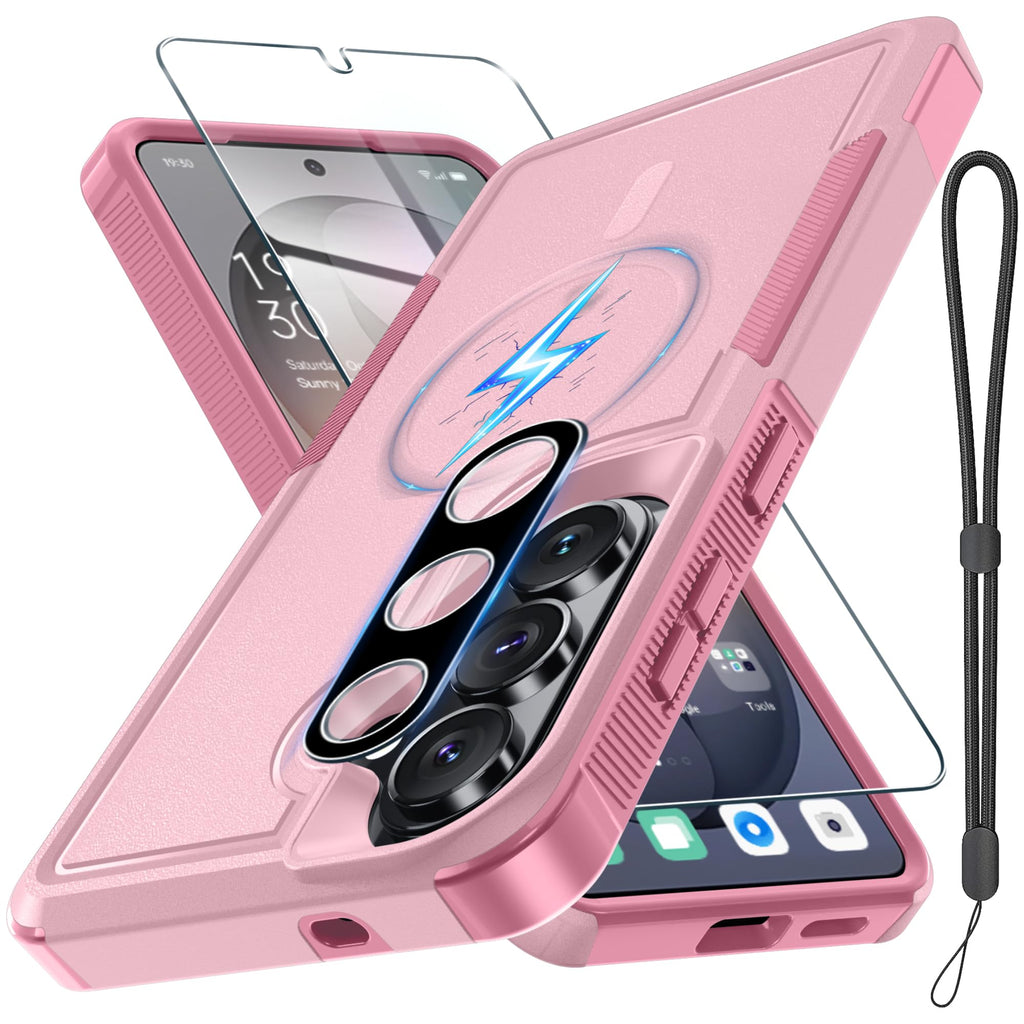for Samsung Galaxy S26 Case,Military Grade Phone Cover, Cute Pink