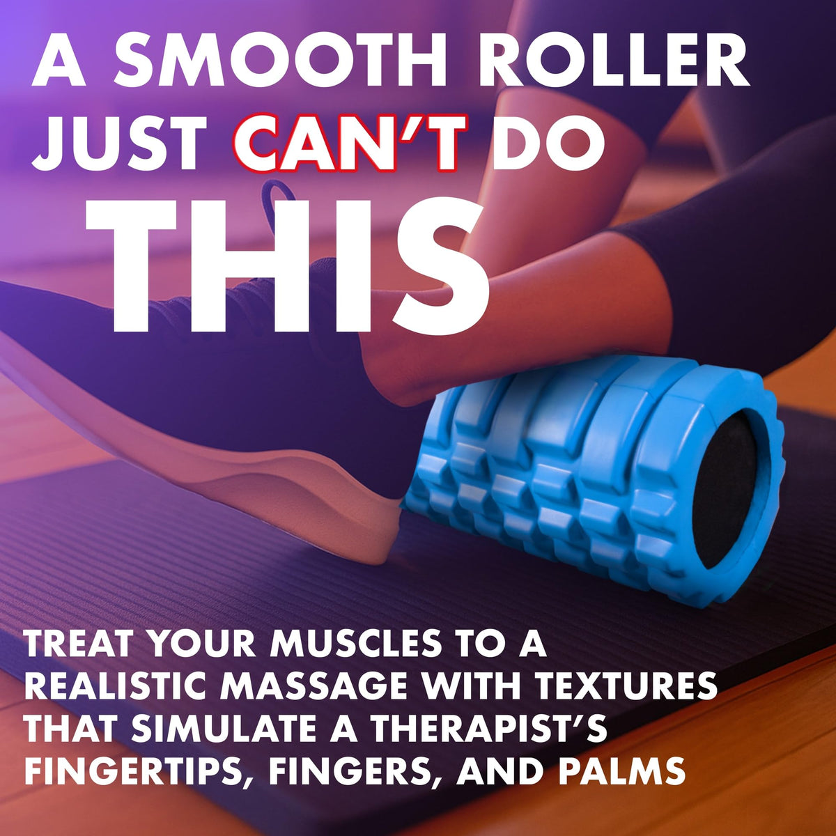 321 STRONG Patented 3-Zone Massage Roller, Medium Density for Exercise