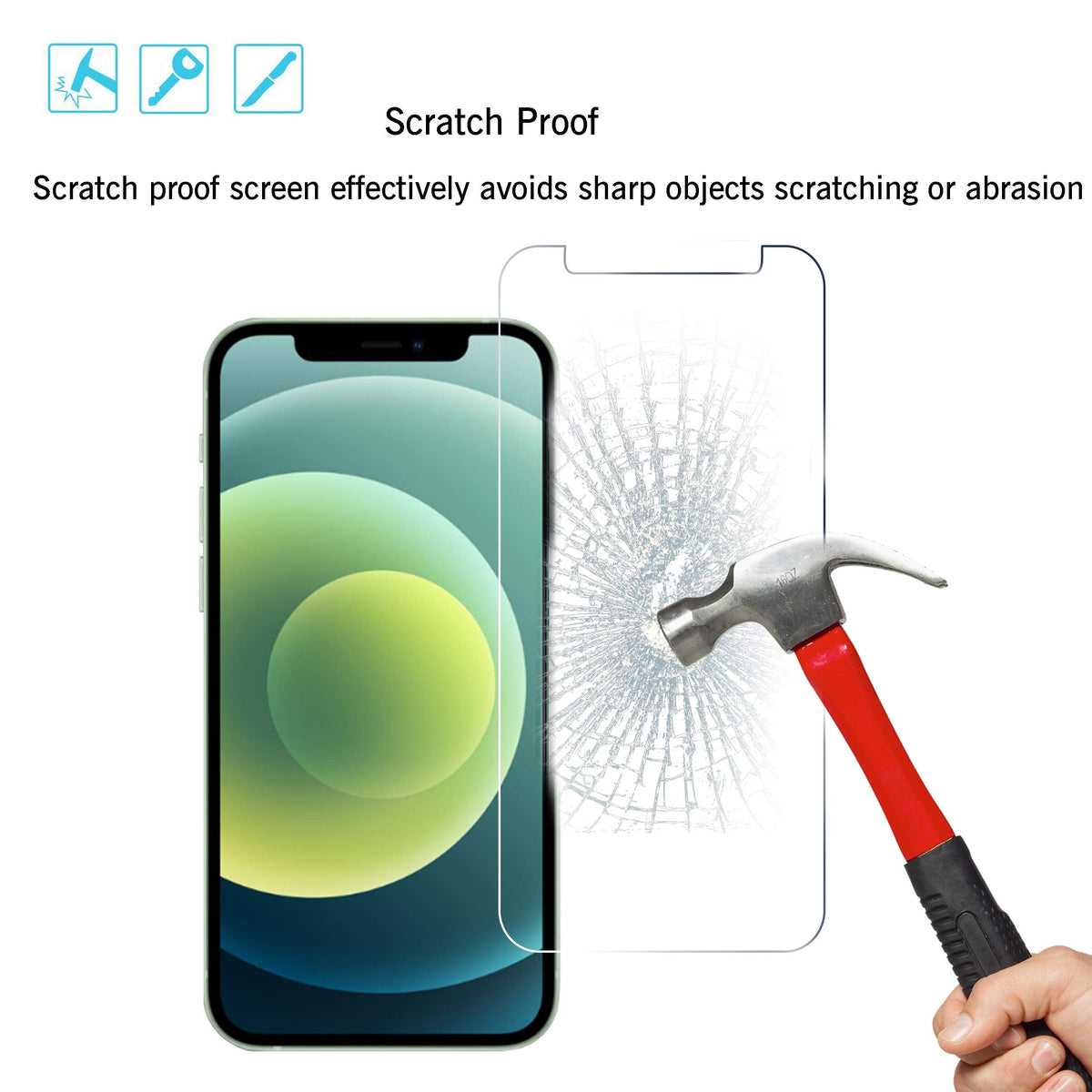 Ailun Screen Protector + Camera Lens Protector for iPhone 16, 3+3 Pack