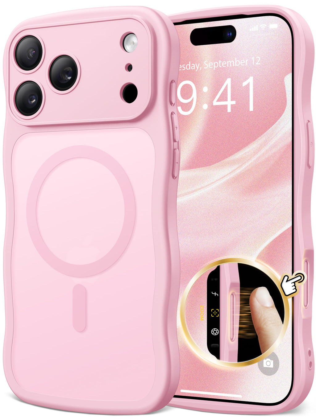 CAPRARO Cute for iPhone 13 Pro Case, Compatible with MagSafe