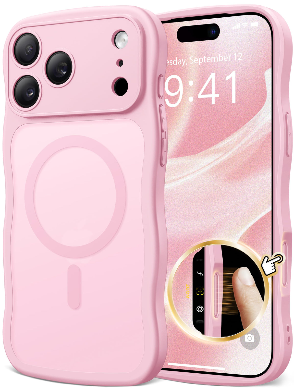 CAPRARO Cute for iPhone 13 Pro Case, Compatible with MagSafe