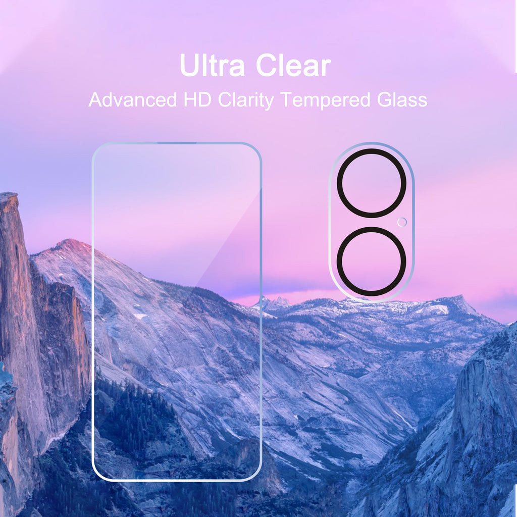 Ailun Screen Protector + Camera Lens Protector for iPhone 16, 3+3 Pack