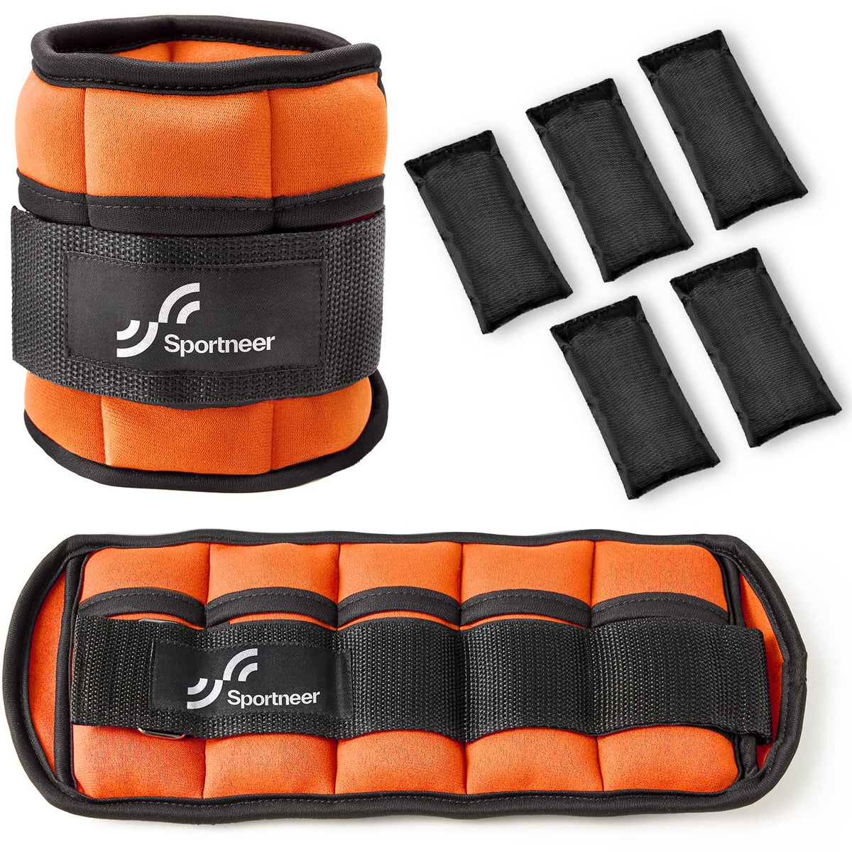 Sportneer Adjustable Ankle Weights, 2-10 lb per Pair, Removable Weights