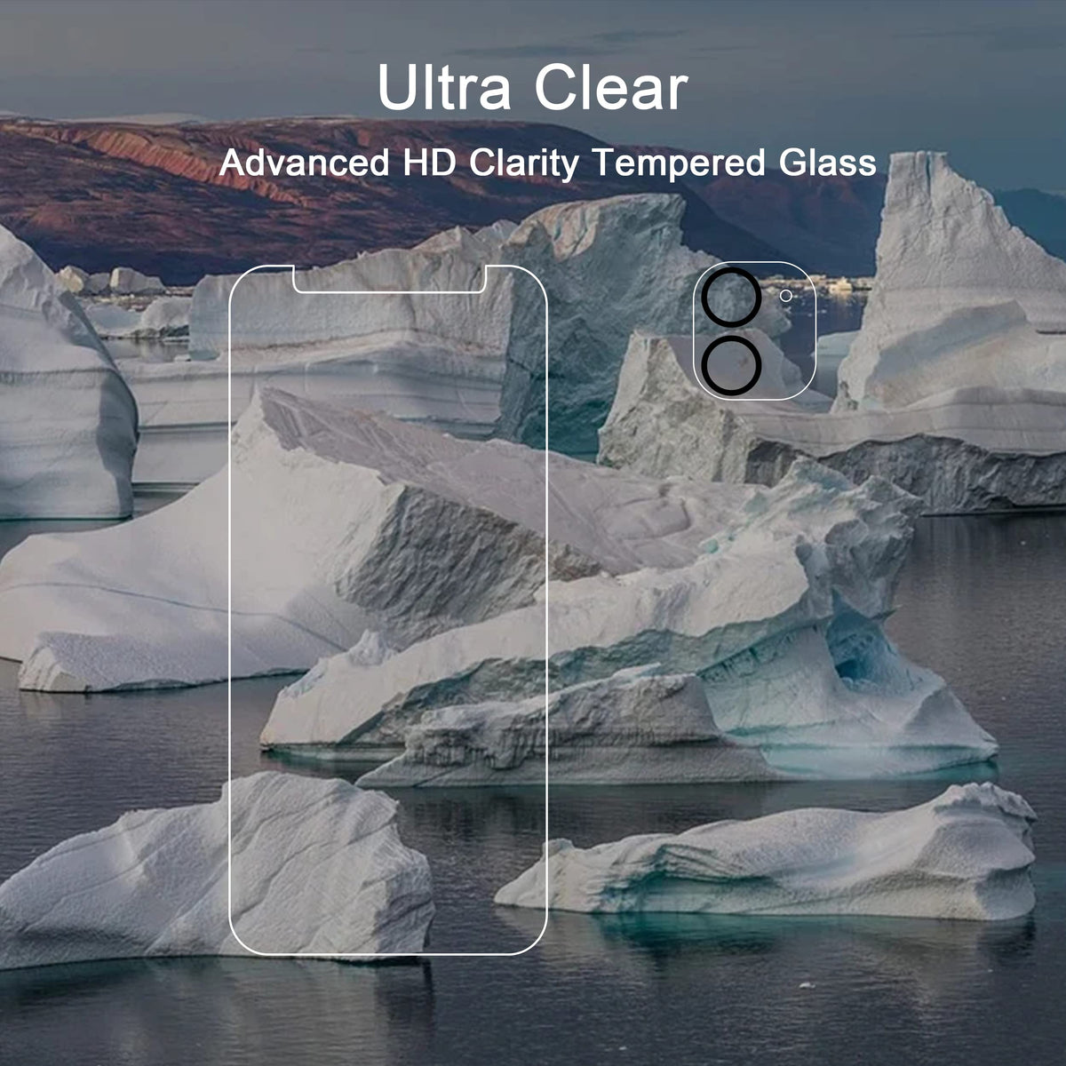 Ailun Screen Protector + Camera Lens Protector for iPhone 16, 3+3 Pack