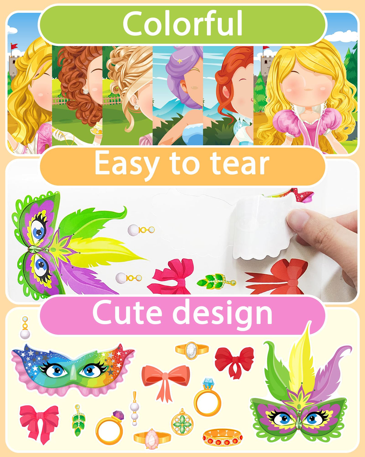24 Pcs Make Your Own Axolotl Sticker, Party Favors Face Stickers for Kids