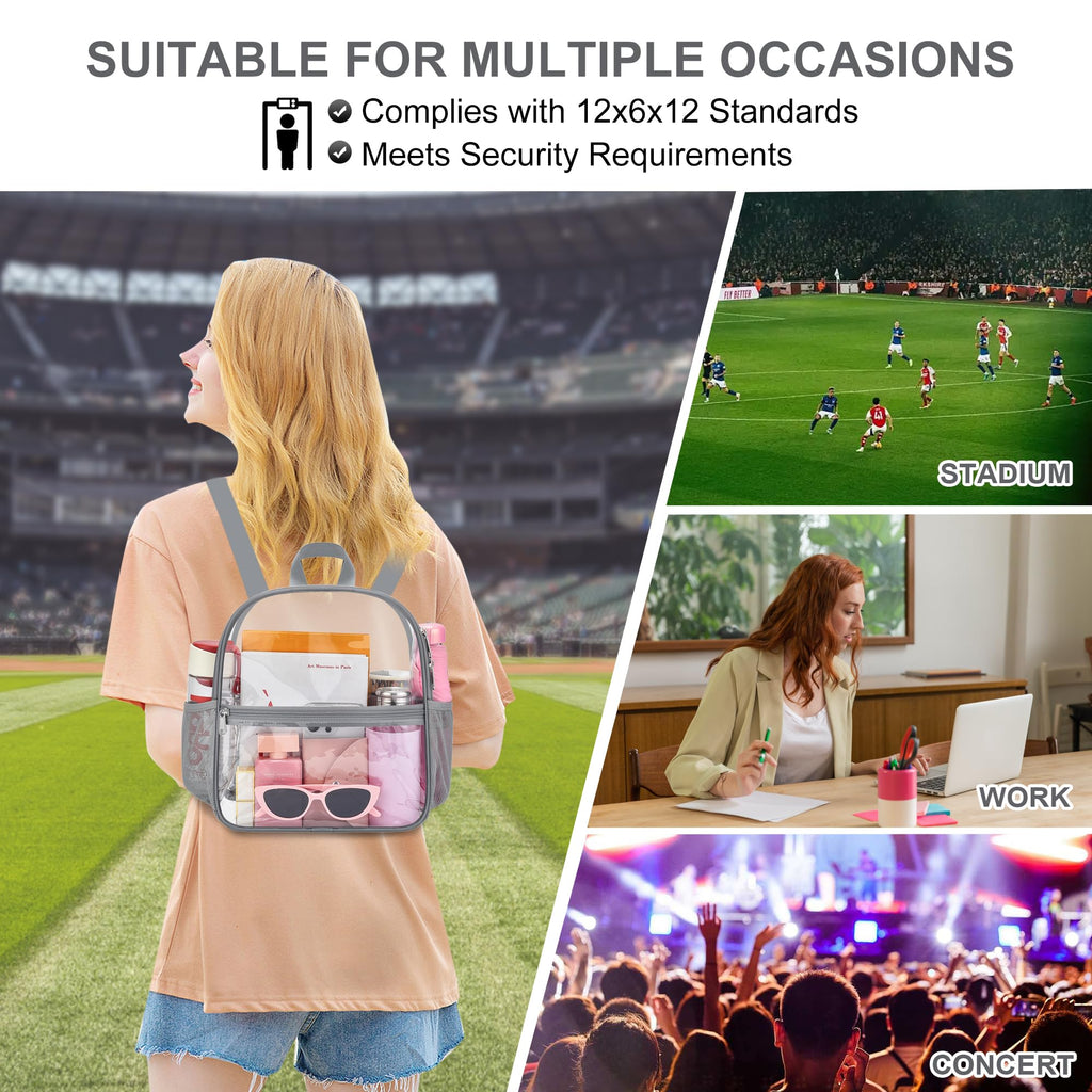 Oraben Clear Backpack for Stadium Events Sports Fan Backpack Stadium Bag