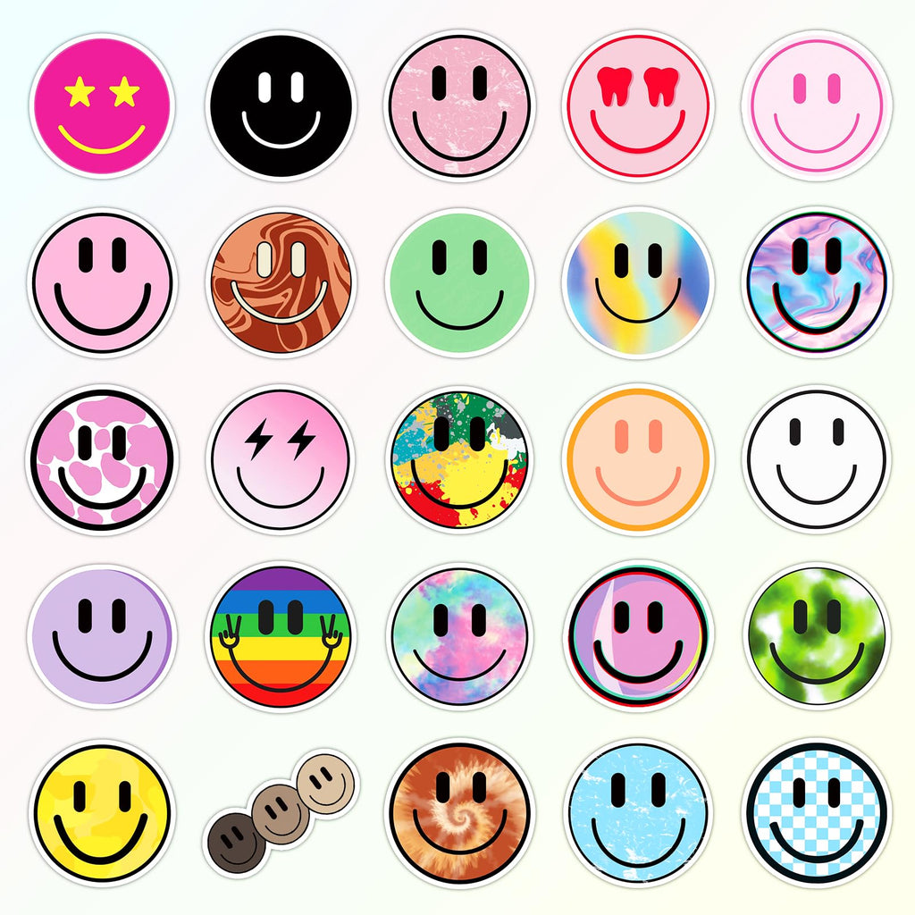 100PCS Smile Neon Stickers