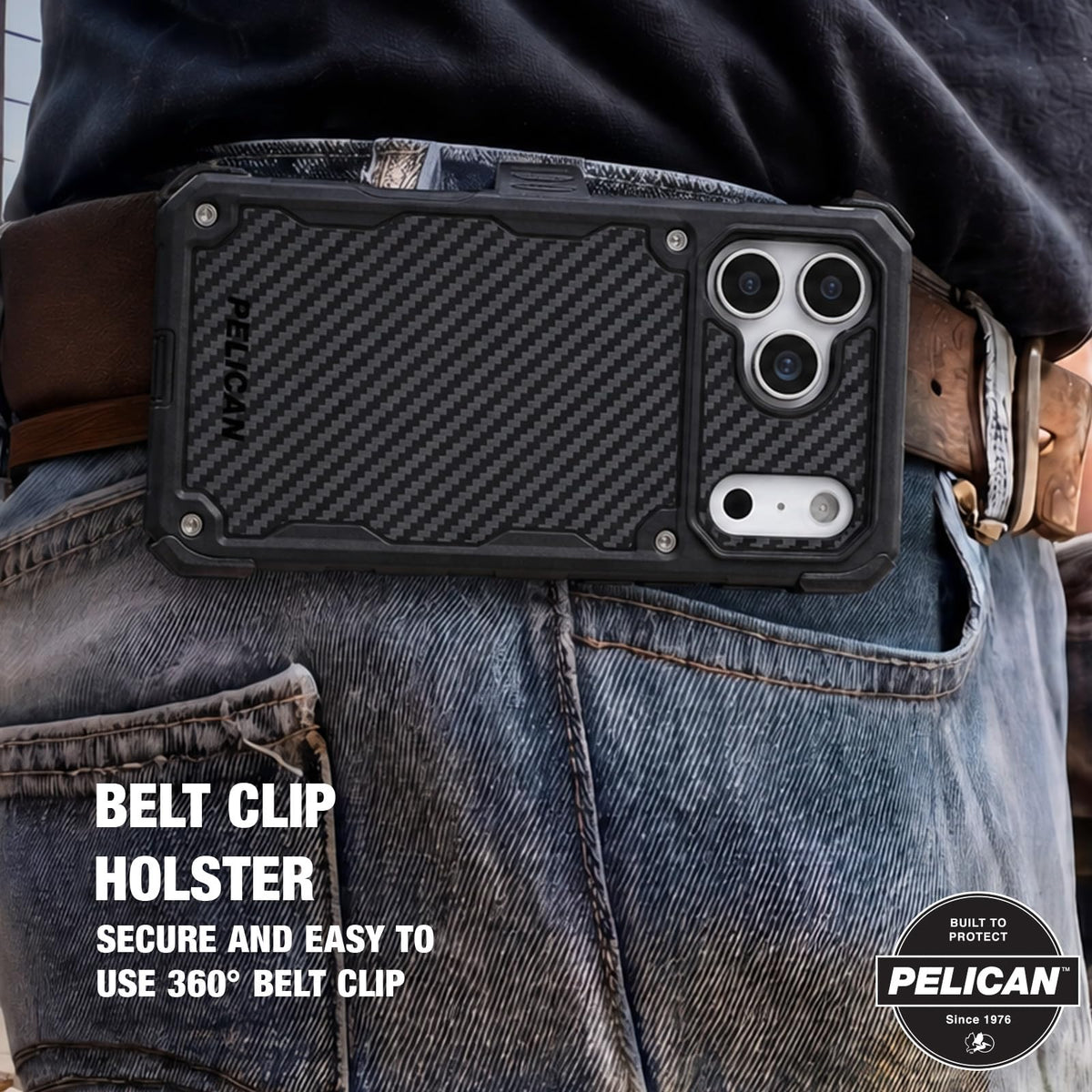 Pelican iPhone 17 Pro Case - MagSafe Phone Case -Ranger Frosted Clear/Black