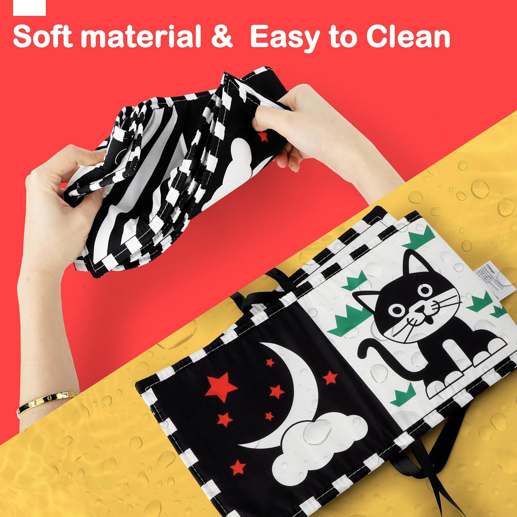 URMYWO Black and White Baby Toy, Tummy Time High Contrast Newborn Toys